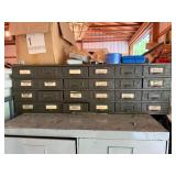 Vintage 24-Drawer Industrial Steel Small Parts Organizer Cabinet with Hardware Contents – Belmont Of