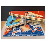 Vintage Tin Litho Parking Garage Toy