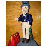 Vintage Cast Iron Uncle Sam Bank - Works Smoothly