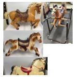 Group of 4 Vintage Toy Horses - Wonder Horse and More