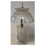 Art Nouveau Revival Mid-Century Lead Crystal Parlor Lamp Made in Portugal
