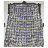 Antique Whiting and Davis Blue and Silver Mesh Purse