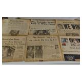 10 Vintage Detroit News and Detroit Free Press - 1963-74 - Kennedy, Moon Landing, Race Riots, Nixon