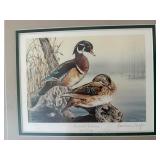 Larry Cory "Backwater Hideaway – Wood Ducks" Framed Limited Edition Print & Stamp
