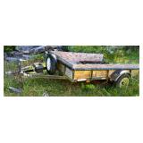 Single-Axle Utility Trailer with Plywood Sides & Ramp Gate