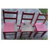 Three-Seat Wooden Child