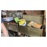 2 Metal Toolboxes with Drill Bits, Hand Tools & Hardware