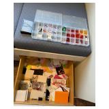 Craft Supplies Lot – Beads, Organizers & Cards