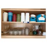 Glassware, Tumblers & Cookie Jar Lot