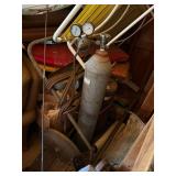 Oxy-Acetylene Welding Torch Setup with Tanks & Cart