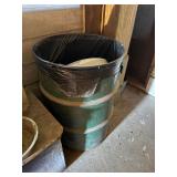 Vintage Green Painted Heavy Duty 55 Gallon Metal Feed Storage Drum Barrel