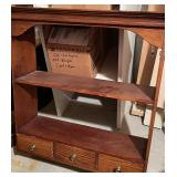Wooden Wall Hanging Display Shelf Unit with Three Drawers