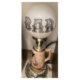 Ceramic Beer Stein Novelty Table Lamp with Bar Globe Shade