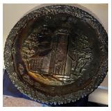 Fenton Christmas 1970 Amethyst Carnival Glass Plate