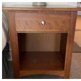 Stanley Furniture Wooden Nightstand with Drawer and Open Lower Shelf