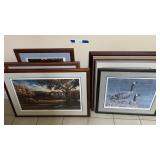 Framed Wildlife and Rural Landscape Art Prints Lot
