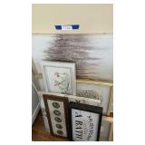 Home Wall Art and Bathroom Accent Signage Lot