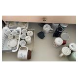 Assorted Coffee Mugs and Peter Rabbit Children
