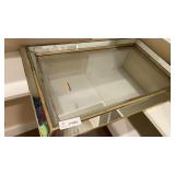 Gold-Trimmed Mirrored Shadow Box Display Case