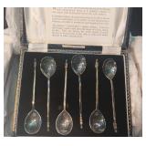 1963 Tiffany & Co. Sterling Silver Lion-Sejant Spoons – Cased Set of 6 with Original Receipt