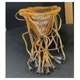 Handmade Apache Buckskin Burden Basket