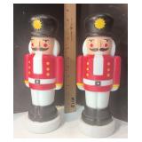 Pair Vintage Empire Nutcracker Soldier Blow Molds – 11"