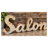 Huge 40"+ 3D Metal "Salon" Sign – Rustic Industrial Decor