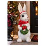 2.5 Ft. LED Christmas Bunny Blow Mold