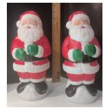 Pair Vintage Empire Santa Claus Blow Molds