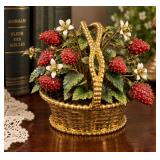 Jane Hutcheson for Gorham "Fleurs des Siecles" Enameled Strawberry Basket, c. 1970s