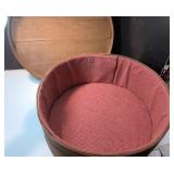 Antique Bentwood Pantry / Cheese Box – Red Gingham Lined