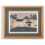 Large Framed Primitive Americana Farmhouse Print