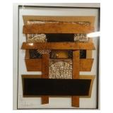 Kathy Sheldon Signed Original Mixed Media 3D Paper Collage – Michigan Artist