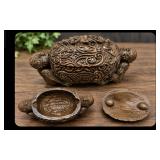 Ornate Lidded Turtle Trinket Box