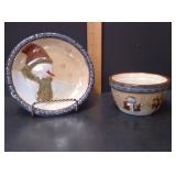 St. Nicholas Square Forest Friends Snowman Bowl & Plate Set