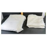 2 White Sheer Curtain Panels