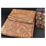 Springmaid Paisley Jacquard Shower Curtain with 12 Hooks