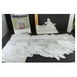 3-Pc White Floral Lace Curtain Set – New in Package