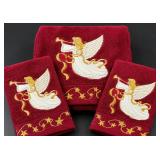 Gail Sayles Embroidered Angel Towel Set – 3 Pc