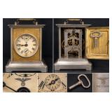 c. 1925 FMS Mauthe German Musical Carriage Alarm Clock with Key