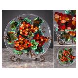 Joan Baker Designs Hand-Painted Art Glass Plate – 9.5"