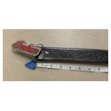c. 1980 Indian Motorcycle "The Strong Survive" Buckle & Tooled Leather Belt