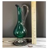 Emerald Green Empoli Glass Pitcher – 12"