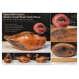 Signed Mid-Century Hand-Carved Wood Duck Decoy – Mona Verona Hearns
