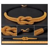 Vintage Gold-Tone Mesh Knot Belt