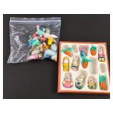 Vintage Easter Ornament Lot – Bunnies, Carrots & Figures