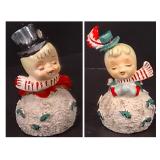1956 Lefton Kissing Snowball Kids Spaghetti Bells