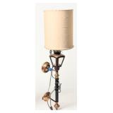 Wall-Mount Dual Carriage Light – Brass, Glass & Wood
