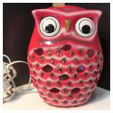 Retro Ceramic Owl Light-Up Lamp
