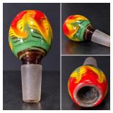 Handblown Multicolor Art Glass Bowl Slide